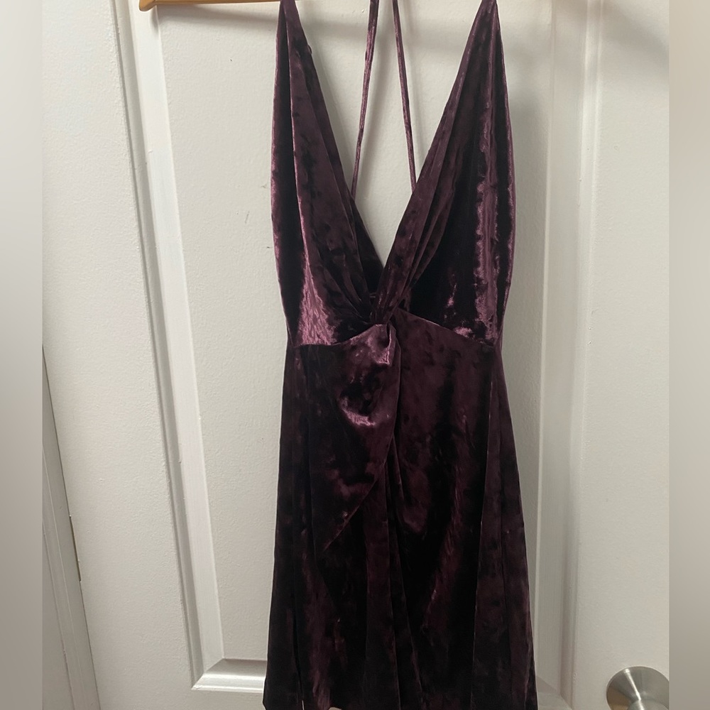 Zara Suede short halter dress